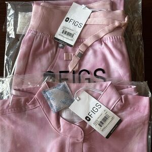 Figs Set NWT Marbled Rose (Xs) Top // (S) Bottoms